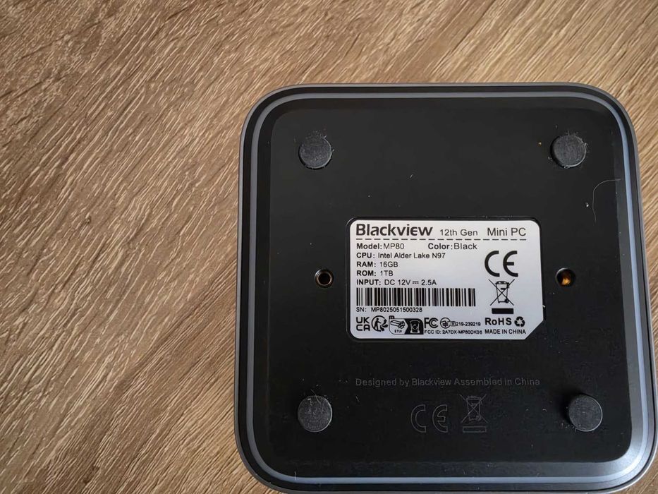 Mini Pc BLACKVIEW Mp80 Intel Alder Lake N97 Ram:16 Gb 1 Tb Ssd Pro Intel Uhd Graphics Preto
