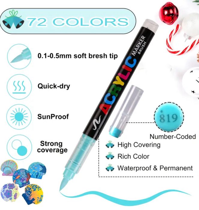 Акція! Guangna 120/72 штук акрил маркери