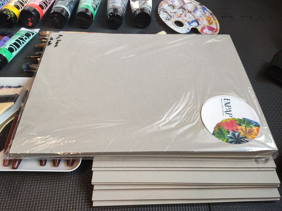 Zestaw do malowania- dla początkującego malarza. Płótno, farby, pędzle