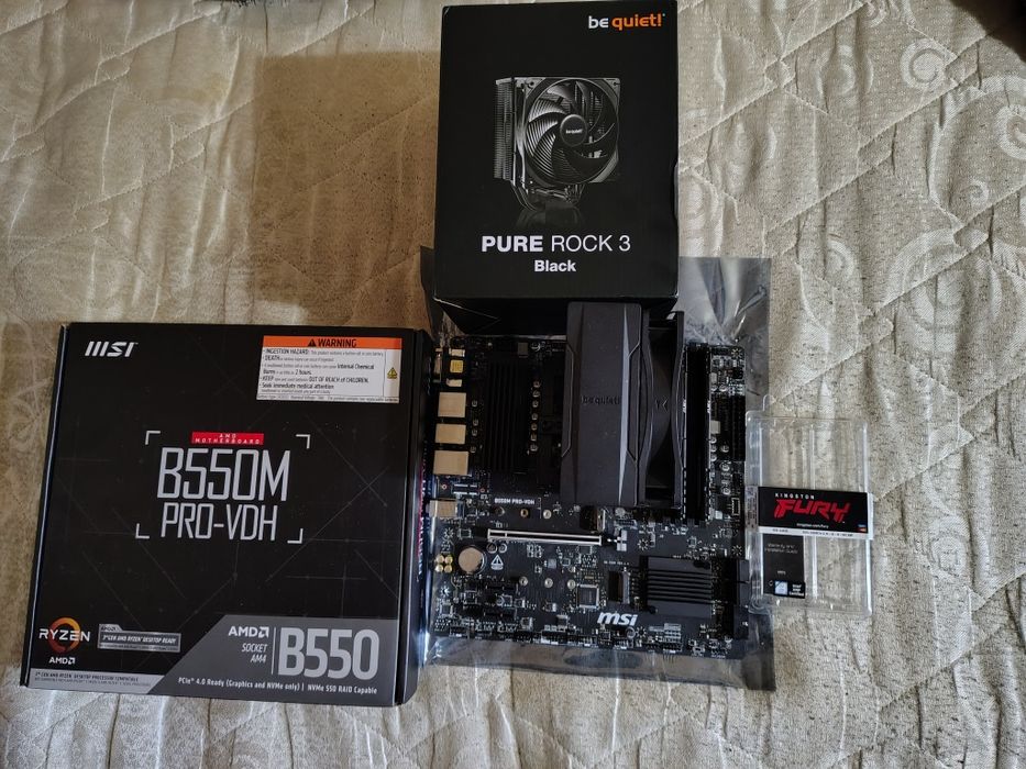 Ryzen 5700x,msi b550m pro-vdh,ddr4 16gb 3200Mhz+ ssd 120gb sata3 башта  Гарантія