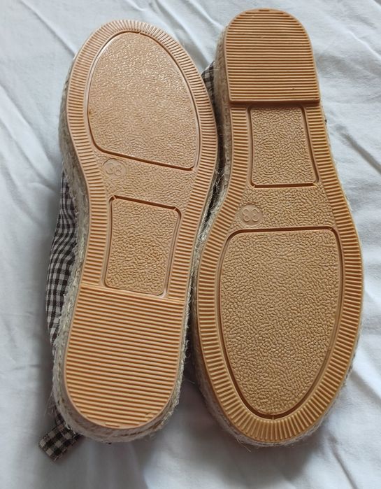 Espadryle. Nowe? Rozm.38 kratka biało brązowa