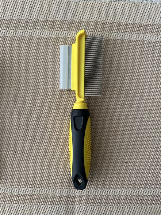 Гребінець з триммером для розчісування котів та собак Barksi