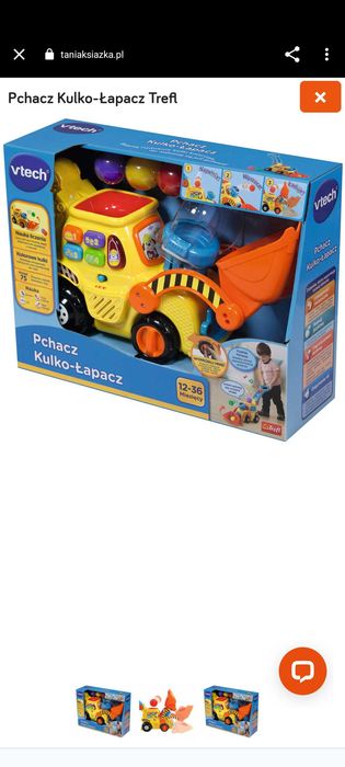 Traktor pchacz i kulko-łapacz Vtech