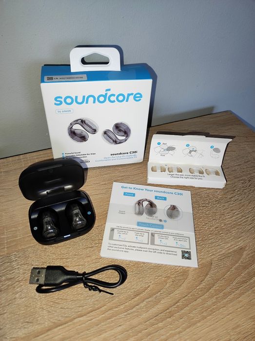 Słuchawki powietrzne soundcore C30i Wodoodporne Czarne