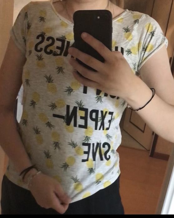 T-shirt estampada ananases