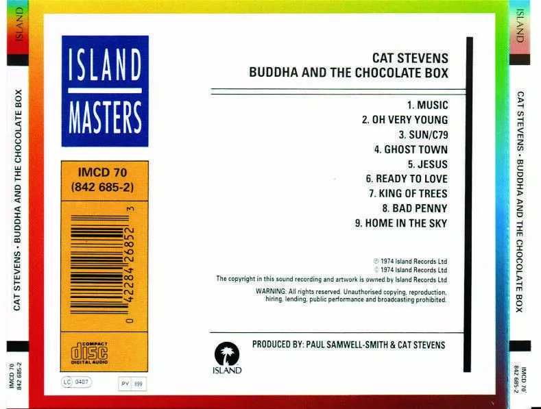 Cat Stevens BUDDHA & the Chocolate box- CD