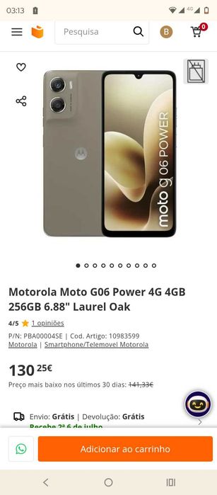 Smartphone Motorolla G06 Power
