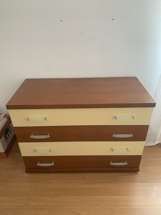 Mobilia de quarto solteiro completa em cerejeira