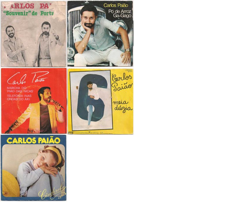 Carlos Paião Cinderela Cassete Singles LPs