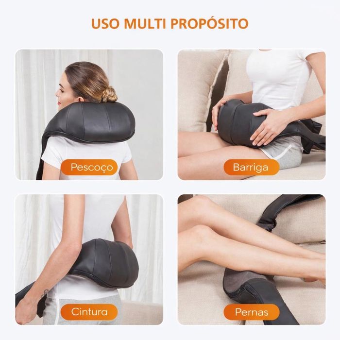 Snailax Massajador Shiatsu Pescoço/Ombros Recarregavel