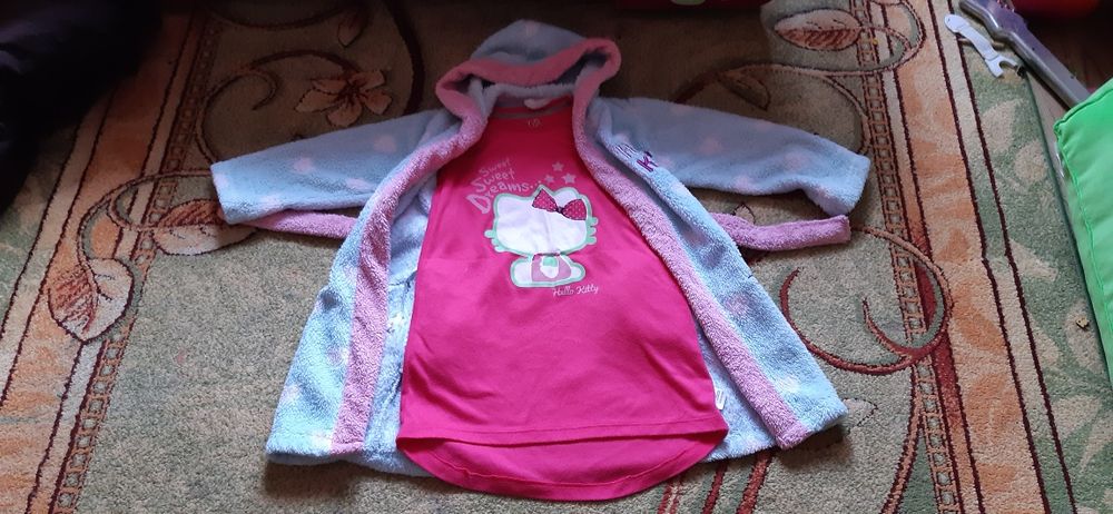 Szlafrok i koszula hallo kitty roz 104