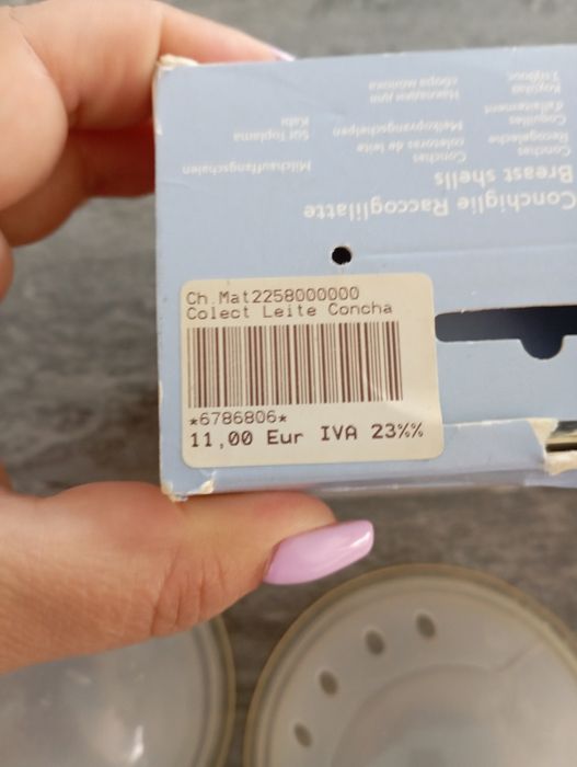 Conchas de leite materno