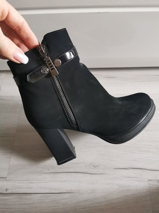 Botki czarne damskie 38