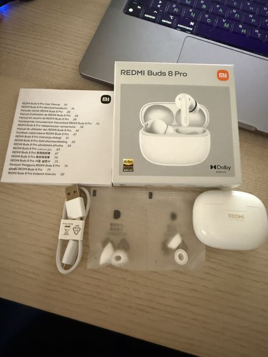 Redmi Buds 8 Pro novos com caixa — brancos