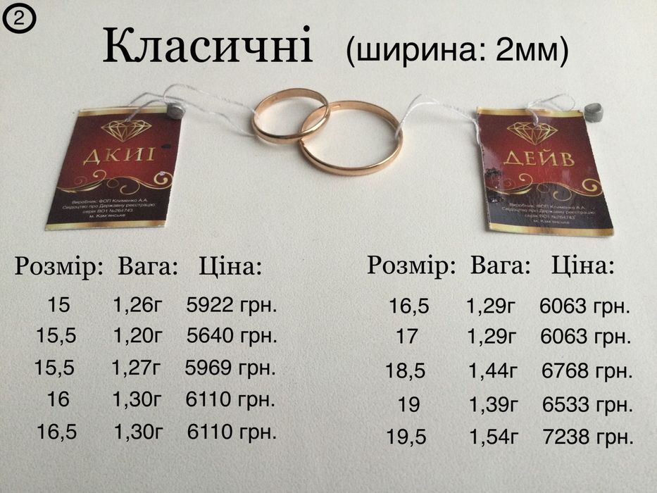 Обручальные кольца. Золото 585 пробы. Все размеры. Новые.