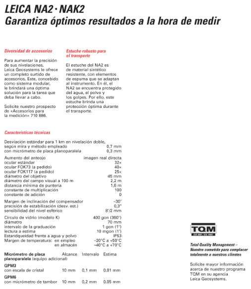 Topografia e Monitorização-Nivel Leica NAK2,MicrómetroGPM3,Mira Invar.