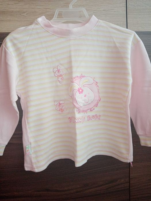 Bluzka koszulka dziewczęca z długim rękawem