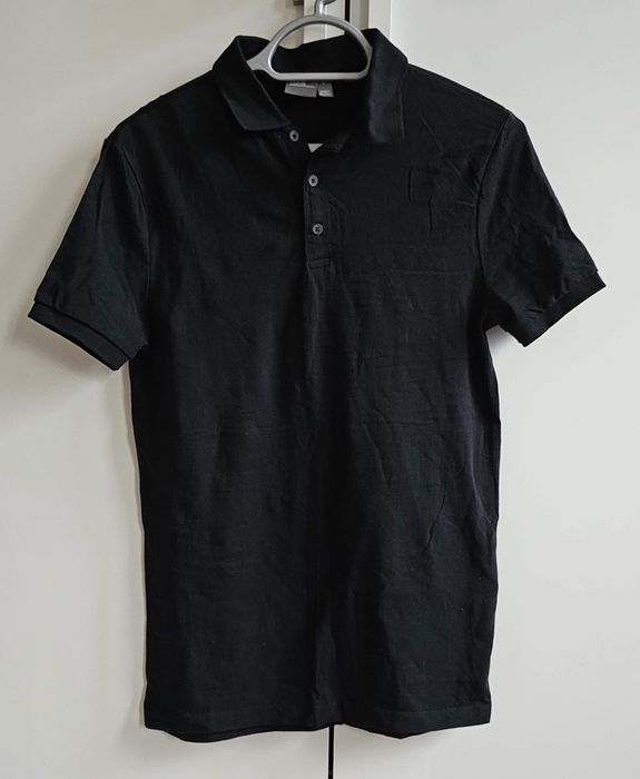 Asos koszulka polo czarna męska koszulka M
