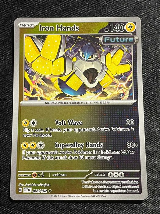 Carta Pokémon Iron Hands 61/162 Temporal Forces