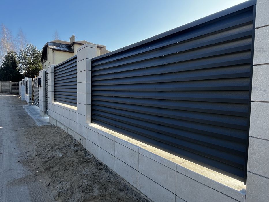 OGRODZENIA PANELOWE, POZIOME, żaluzjowe, bramy, przesla, systemowe