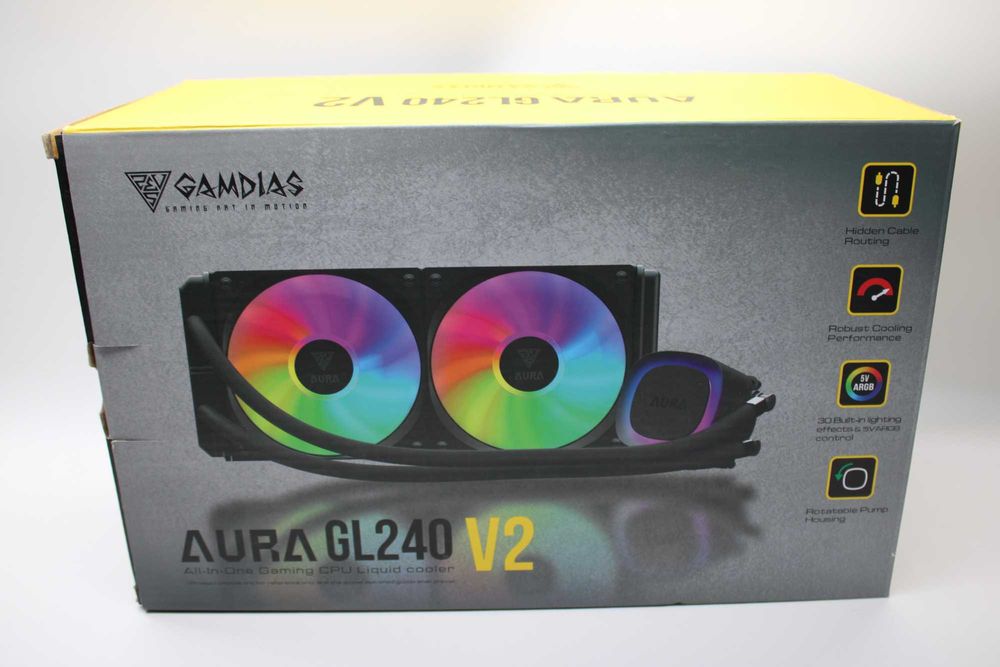 GAMDIAS AURA GL240 V2 AIO 240mm ARGB Ciche Chłodzenie CPU