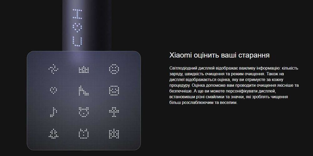 Xiaomi Mijia T700 Electric Toothbrush IPX7 4 насадки зубна щітка