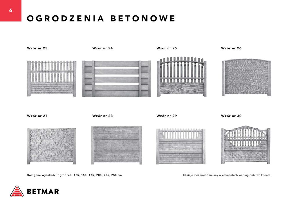 Płyta ogrodzeniowa pod siatkę/panel Podmurówka - PRODUCENT