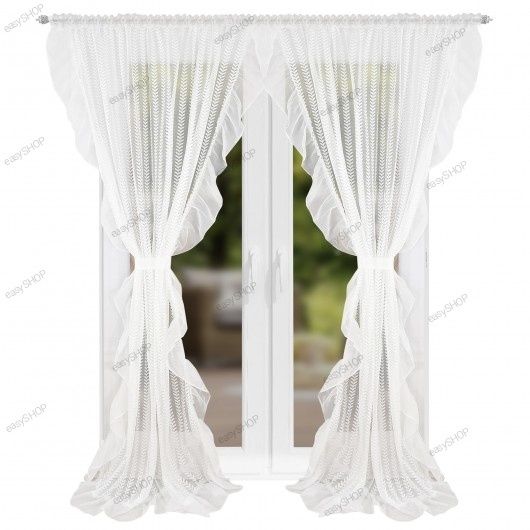 Śliczna gotowa firana z miękkiej koronki