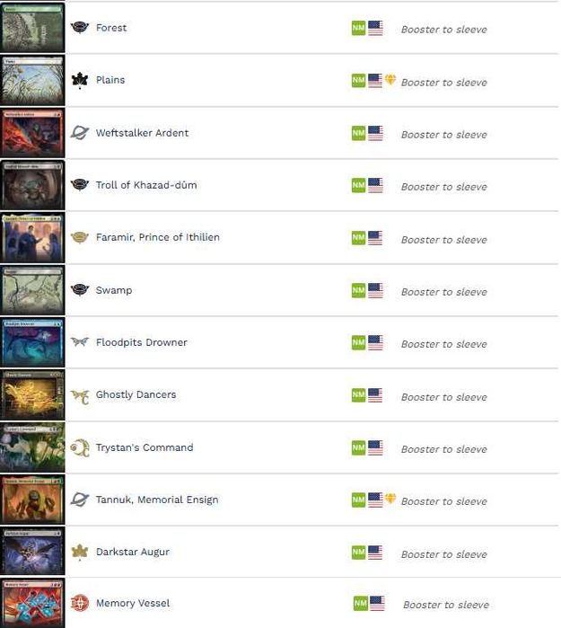 Varias cartas de magic the gathering