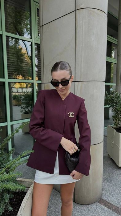 Жакет Zara трендовий колір бургундія