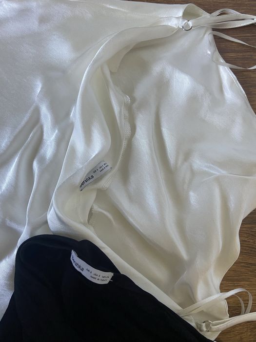 Zestaw 2 Topy Bershka S wiązanie viral coquette hit lato