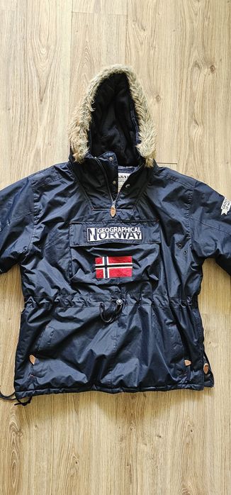 Geographical Norway Polar Expedition męska kurtka zimowa z kapturem rozmiar XXL stan bardzo dobry