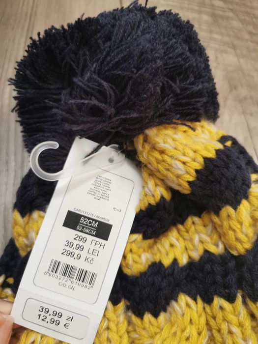 Nowy komplet dla chłopca szalik i czapka Smyk rozmiar 52 (2-3 lata)