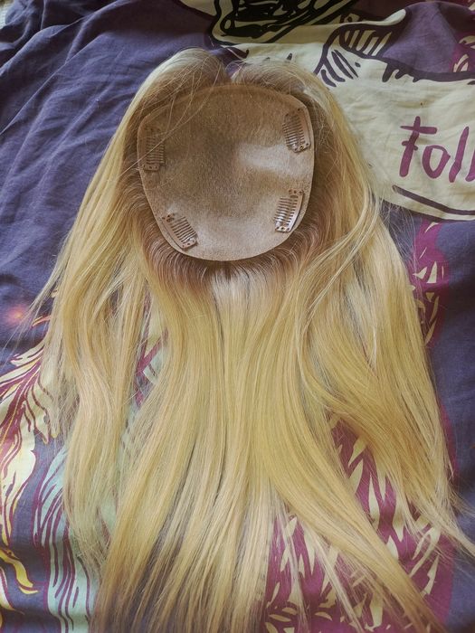 Topper tupet blond