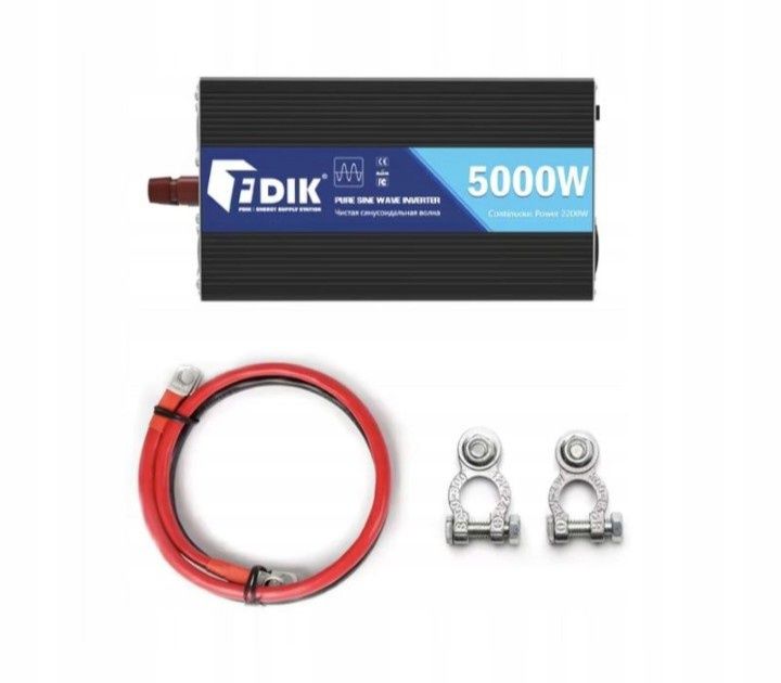 Przetwornica Napięcia Czysty SINUS Samochodowa Konwerter DC/AC 12V 230