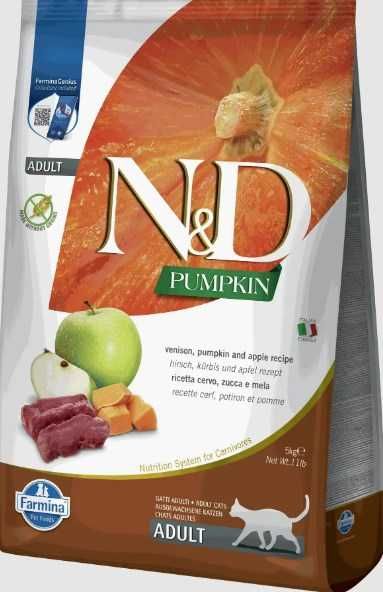 Корм для кішок Farmina Pumpkin Venison & Apple Adult Cat з олениною