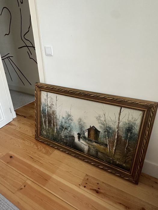 Vendo quadro moldura com entalhes ouro