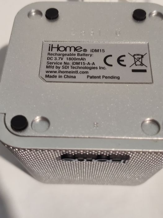 Colunas portáteis wireless ihome IDM15 cinzentas