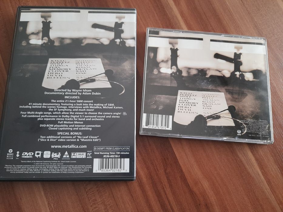Metallica dvd/cd S&M
