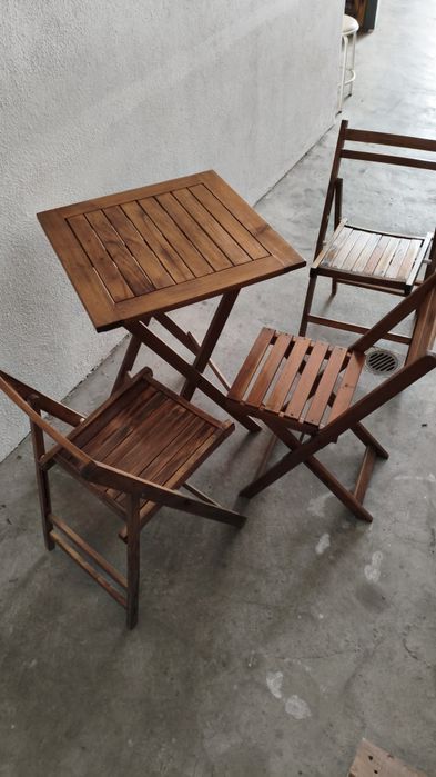 Cadeira/mesa articuladas jardim