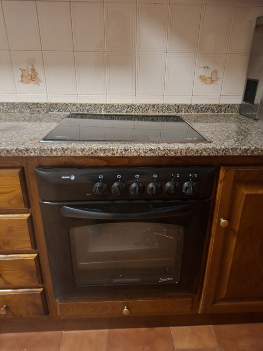 Fogão com placa de gás e forno