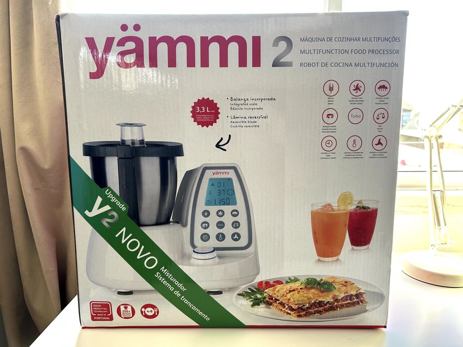 Robô de Cozinha YÄMMI 2 Upgrade com 9 Acessórios+Livro de Receitas+BI