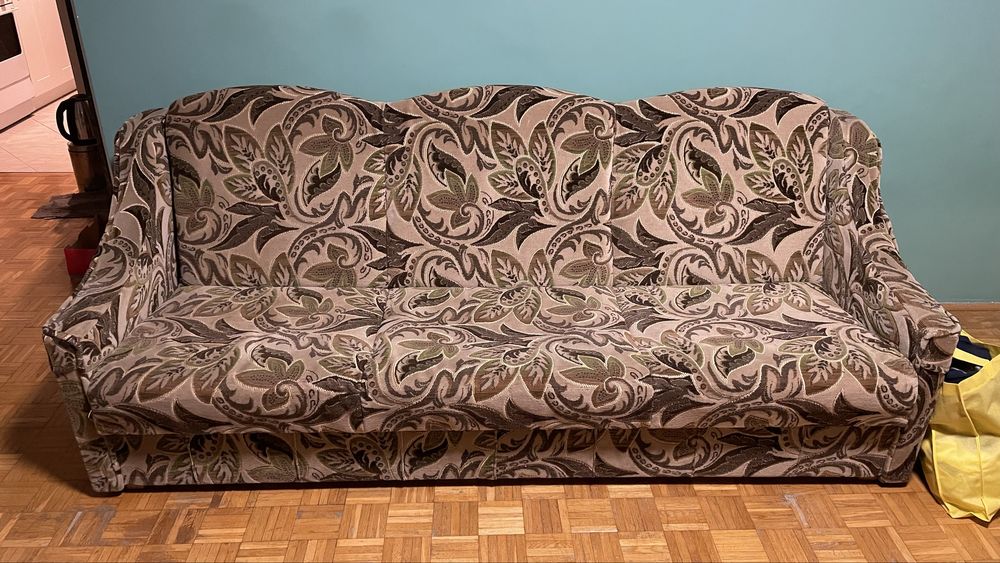 Kanapa, sofa, wersalka. Sprawna. Gruby materiał. Symboliczne 100 zł.