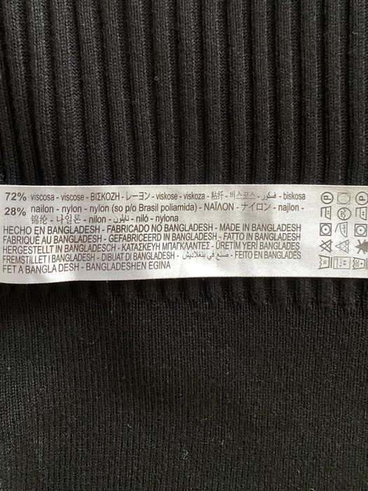 Zara czarny prążkowany golf damski z wiskozy S 36 basic casual