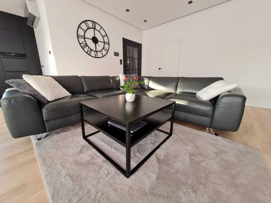 Stolik kawowy LOFT metalowy duży 80x80x47 meble metalowe Loft industrialne