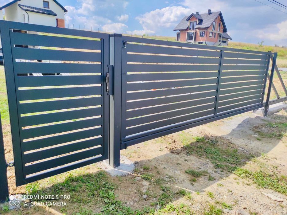 Przęsło ogrodzeniowe z profili poziomo stalowe aluminiowe Wysyłka