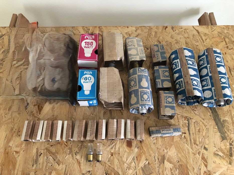 Żarówki z lat 80 i 90 POLAMP PILA Zestaw różne rodzaje