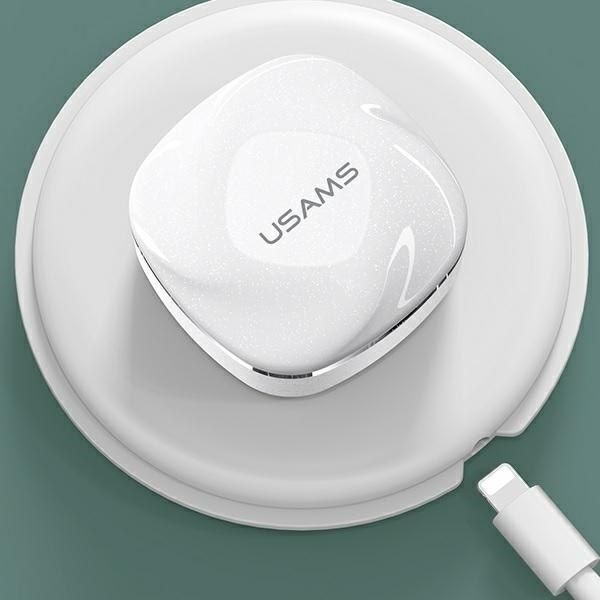 USAMS Słuchawki Bluetooth 5.0 TWS SDseries bezprzewodowe biały/white BHUSD01