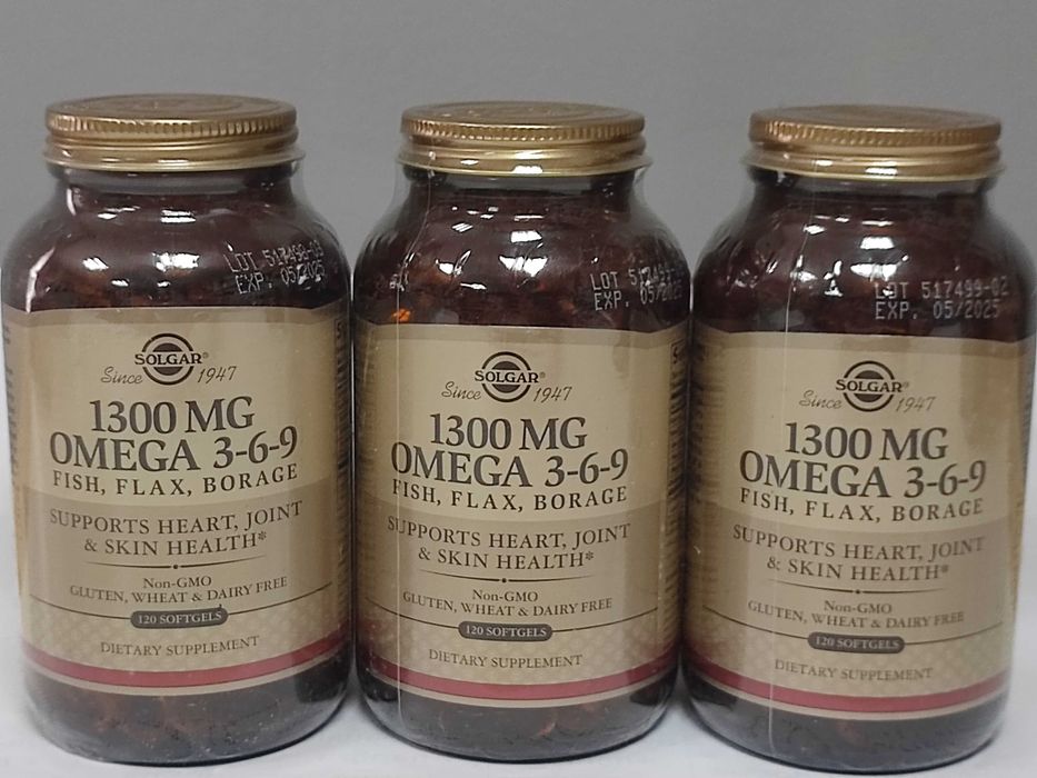 Риб'ячий жир Омега 3-6-9 Солгар Solgar 1300 мг, 120 капсул