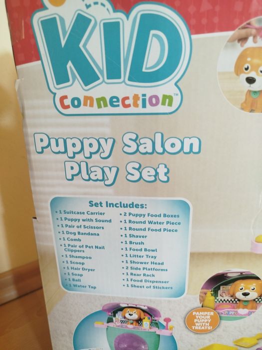 Puppy Salon. Pies z akcesoriami i domkiem.